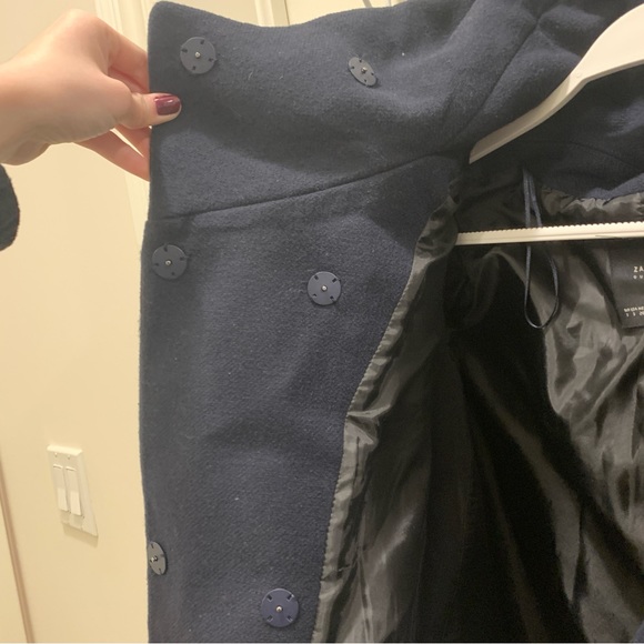 zara navy cape jacket - Picture 3 of 5